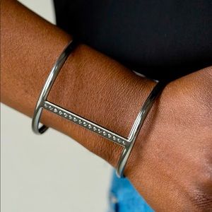 NWT -  hematite rhinestones on a cuff bracelet